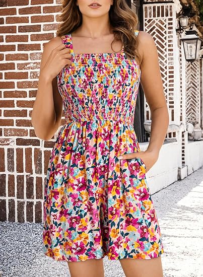 💖 UTOLSÓ NAPI PROMÓCIÓ - 50% KEDVEZMÉNY 💖Nyári virágos kezeslábas