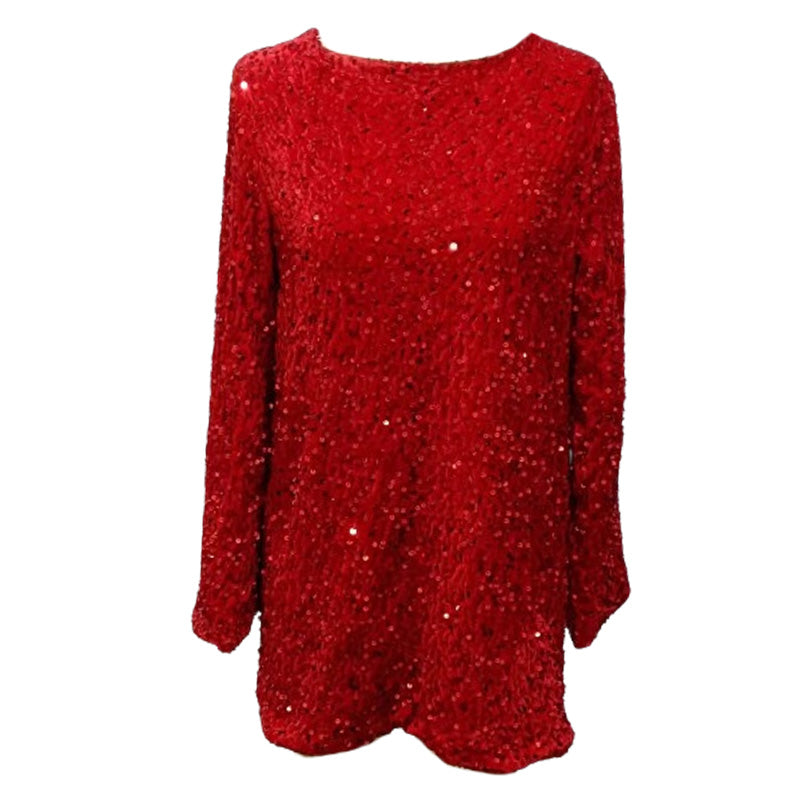 đDance All Night Sequin Vissza Tie Up Bow Loose Mini Cutee ruhađ