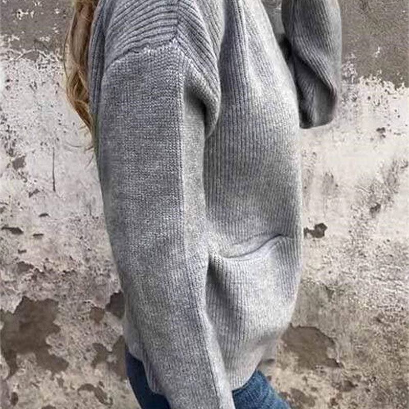 【S-4XL】🎀 NŐI KÉNYELMES KÖTÖTT KABÁT CIPZÁRRAL