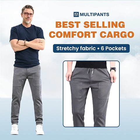 【S-4XL】👖Magas Stretch Multi-zsebes tartós Cargo nadrág