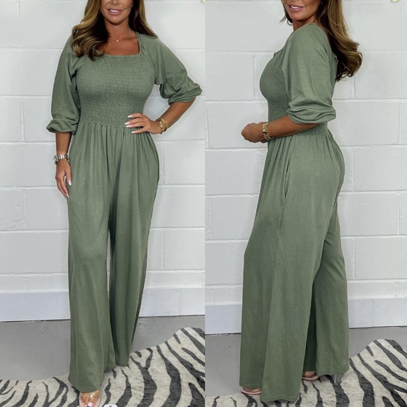 đžNĆi Elasztikus derĂ©k nyĂĄri Jumpsuit