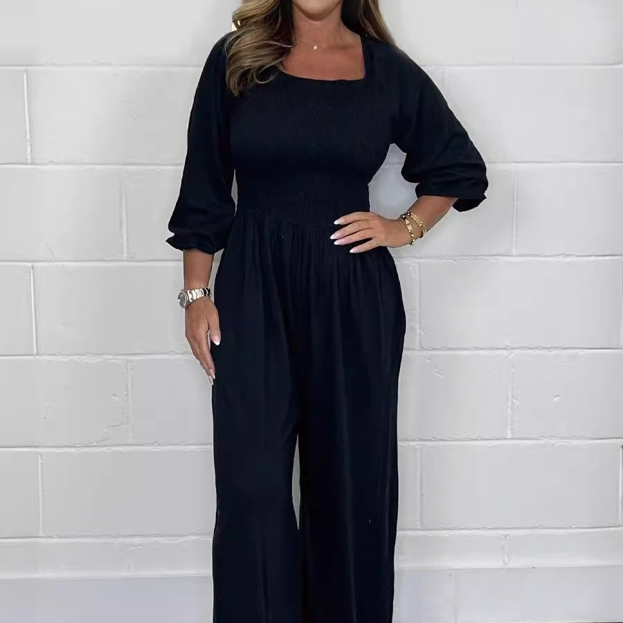 đžNĆi Elasztikus derĂ©k nyĂĄri Jumpsuit