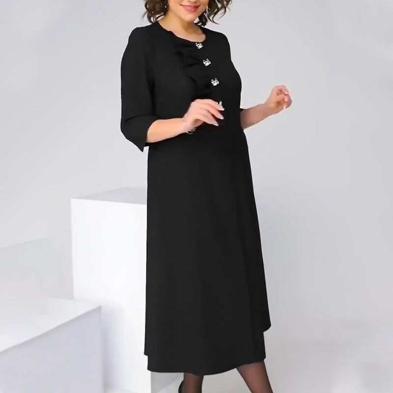 【S-4XL】🌺Fekete elegáns ruha