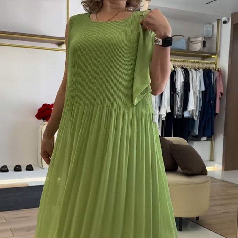 đUTOLSĂ NAPI PROMĂCIĂ - 50% KEDVEZMĂNYđNĆi divat sifon ujjatlan plisszĂrozott ruha