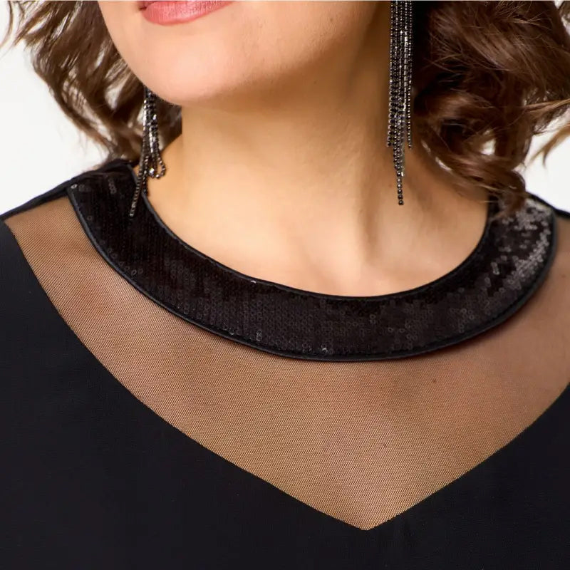 đ UTOLSĂ NAPI PROMĂCIĂ - 50% KEDVEZMĂNY đNĆi elegĂĄns fekete 3/4 ujjĂș ceruzaruha
