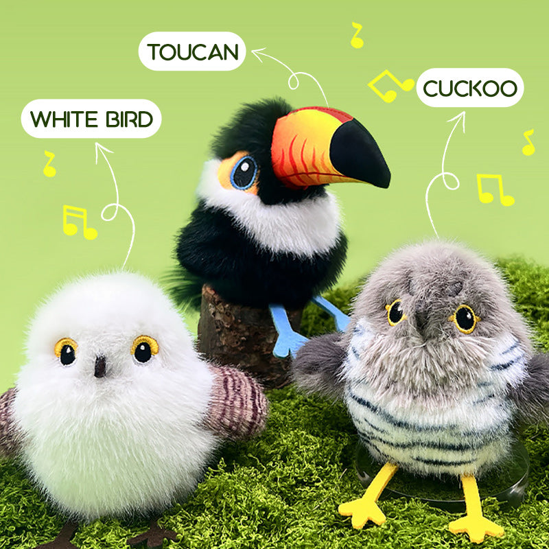 🔥 UTOLSÓ NAPI PROMÓCIÓ - 50% KEDVEZMÉNY 🔥🐤 Plüss madár formájú interaktív macska- és kutyajáték 🐱