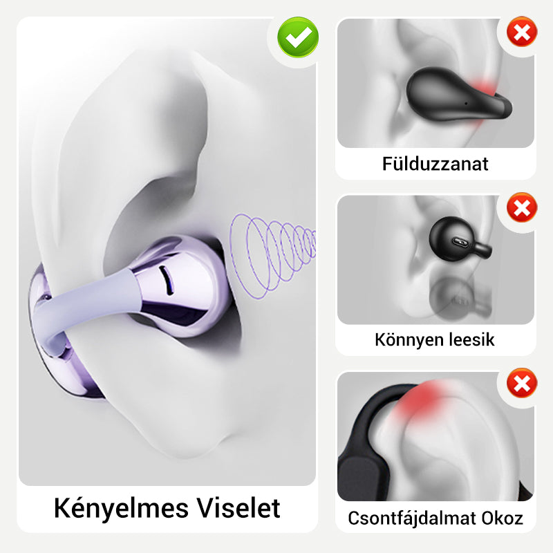 Bluetooth fülhallgató fülcsipesszel
