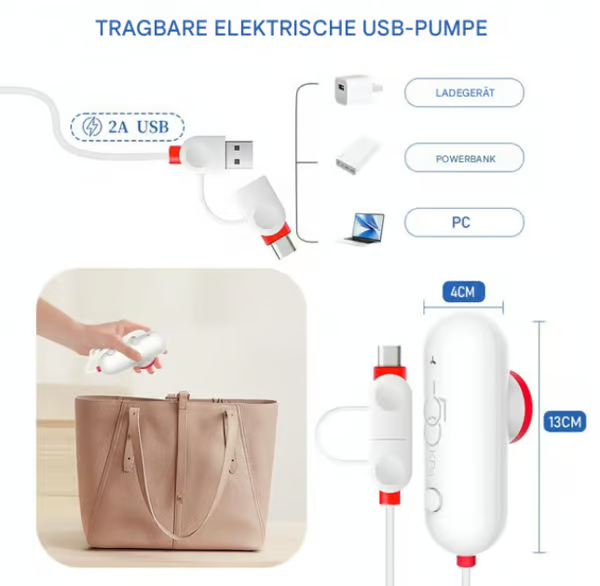 🔥6 db-os USB elektromos vákuumos kompressziós zsák – Helytakarékos, könnyű utazás!