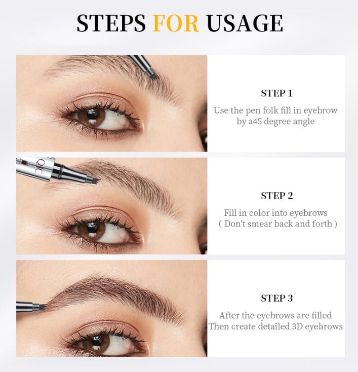 3D vízálló Microblading szemöldök toll (2 db)