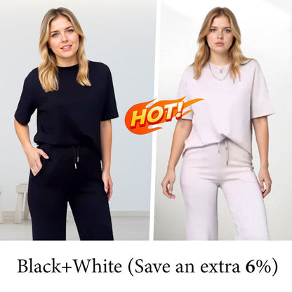💖 UTOLSÓ NAPI PROMÓCIÓ - 50% KEDVEZMÉNY 💖Divatos női kétrészes szett - kényelmes felső és hozzáillő nadrág