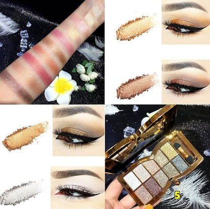 🔥New Hot Selling❤️‍🔥✨10 színű csillogó csillogó szemek árnyék palettája