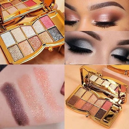 🔥New Hot Selling❤️‍🔥✨10 színű csillogó csillogó szemek árnyék palettája
