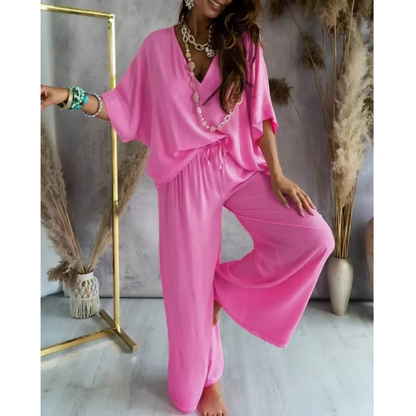 💖 UTOLSÓ NAPI PROMÓCIÓ - 50% KEDVEZMÉNY 💖Női alkalmi laza laza egyszínű öltöny