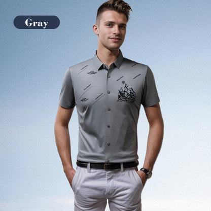 🔥Hot Sale 60% Off🔥Men's Business rövid ujjú gomb lefelé ing