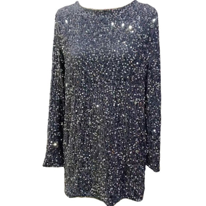 🎀Dance All Night Sequin Vissza Tie Up Bow Loose Mini Cutee ruha🎀
