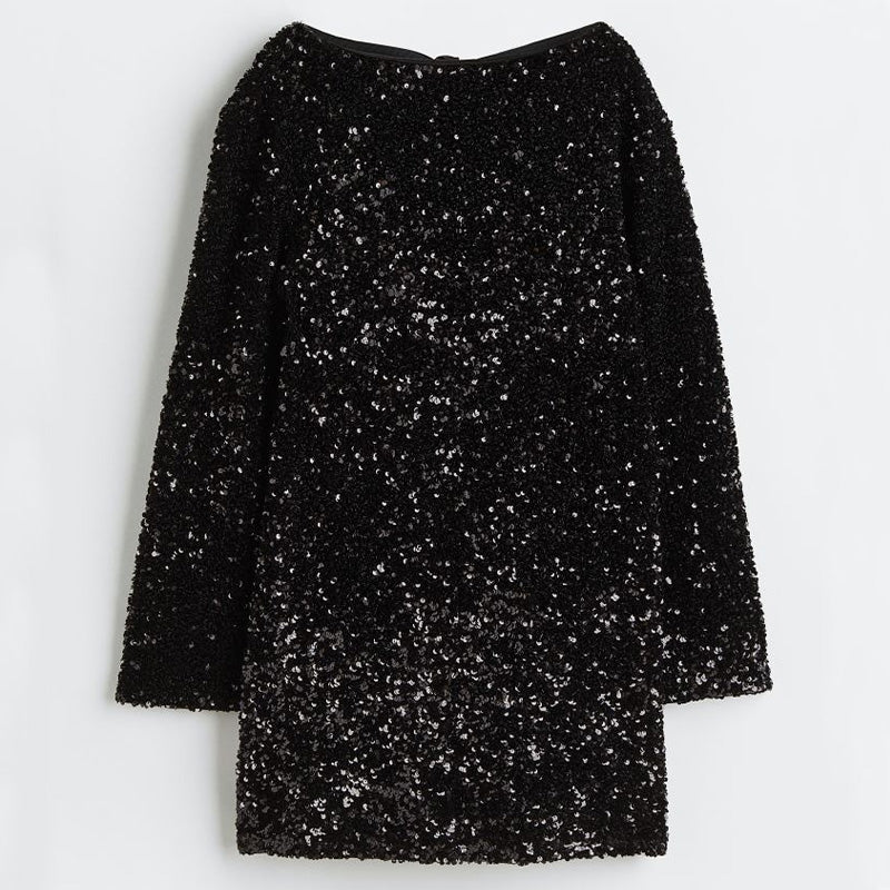 🎀Dance All Night Sequin Vissza Tie Up Bow Loose Mini Cutee ruha🎀