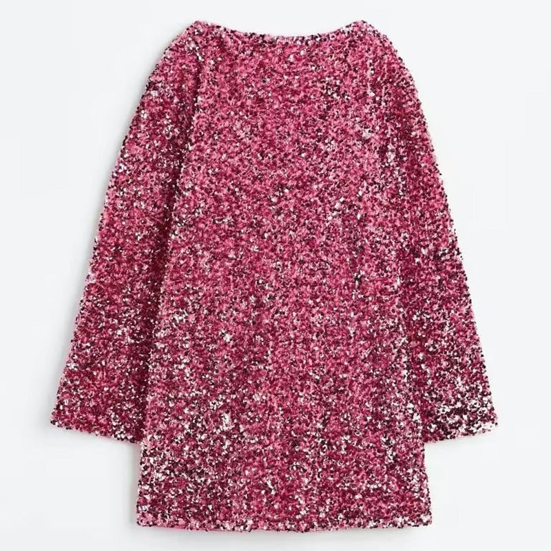 🎀Dance All Night Sequin Vissza Tie Up Bow Loose Mini Cutee ruha🎀