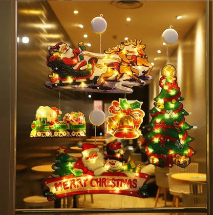 🎄Karácsonyi ablak lógó fények