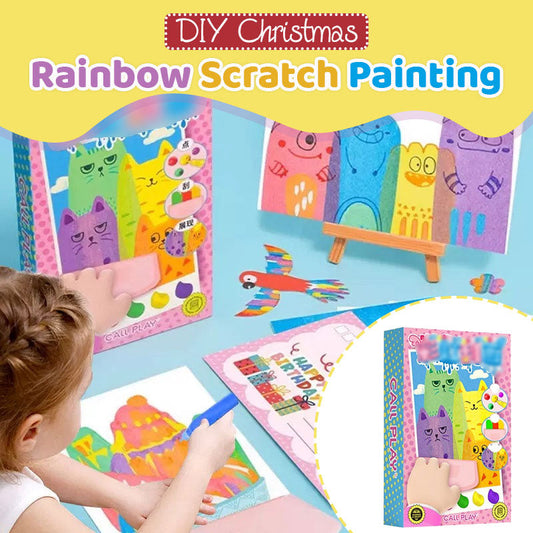 DIY Rainbow Scratch karácsonyi festés - Kreatív ünnepi áldás