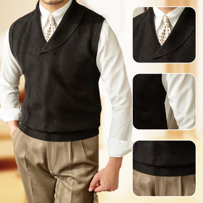 ✨ Férfi elegáns kötött mellény ✨ Slim fit mellény