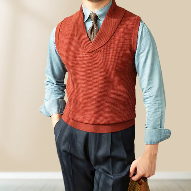 ✨ Férfi elegáns kötött mellény ✨ Slim fit mellény