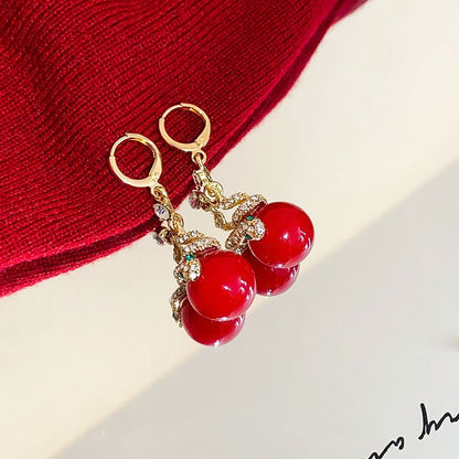 🐍Újévi akció🎀 Aranyozott kígyó gyöngy fülbevaló