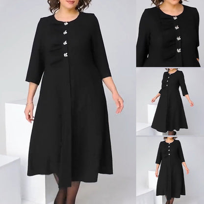 【S-4XL】🌺Fekete elegáns ruha