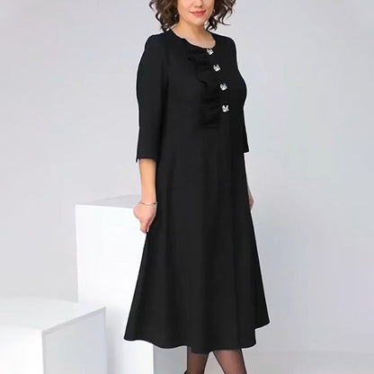 【S-4XL】🌺Fekete elegáns ruha