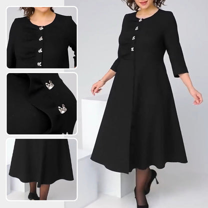 【S-4XL】🌺Fekete elegáns ruha