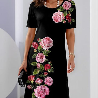 🌹3D nyomtatott laza nyári ruha