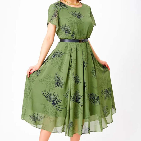 【S-4XL】👗Vintage sifon ruha
