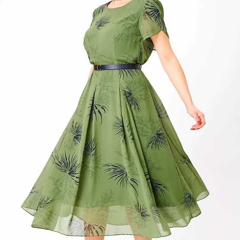 【S-4XL】👗Vintage sifon ruha