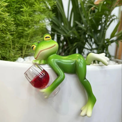 🔥 Akció 🐸🍷 Béka Virágcserép Akasztó Dísz