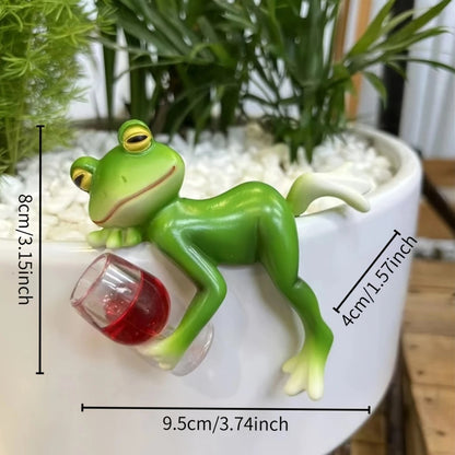 🔥 Akció 🐸🍷 Béka Virágcserép Akasztó Dísz