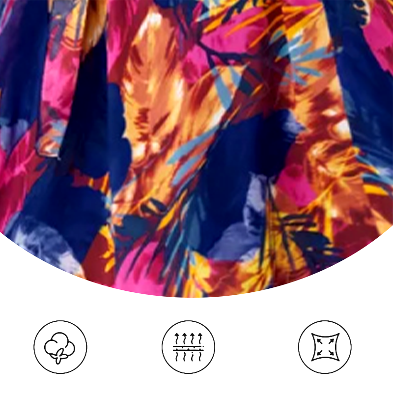 👗 Elegáns női fél ujjú virágos női ruha