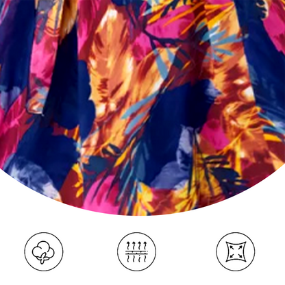 👗 Elegáns női fél ujjú virágos női ruha