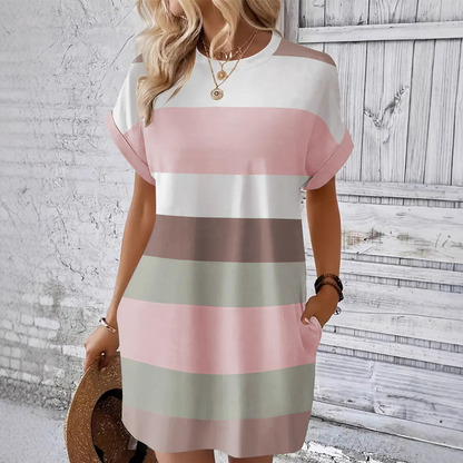 【S-4XL】✨Női alkalmi kerek nyakú ruha