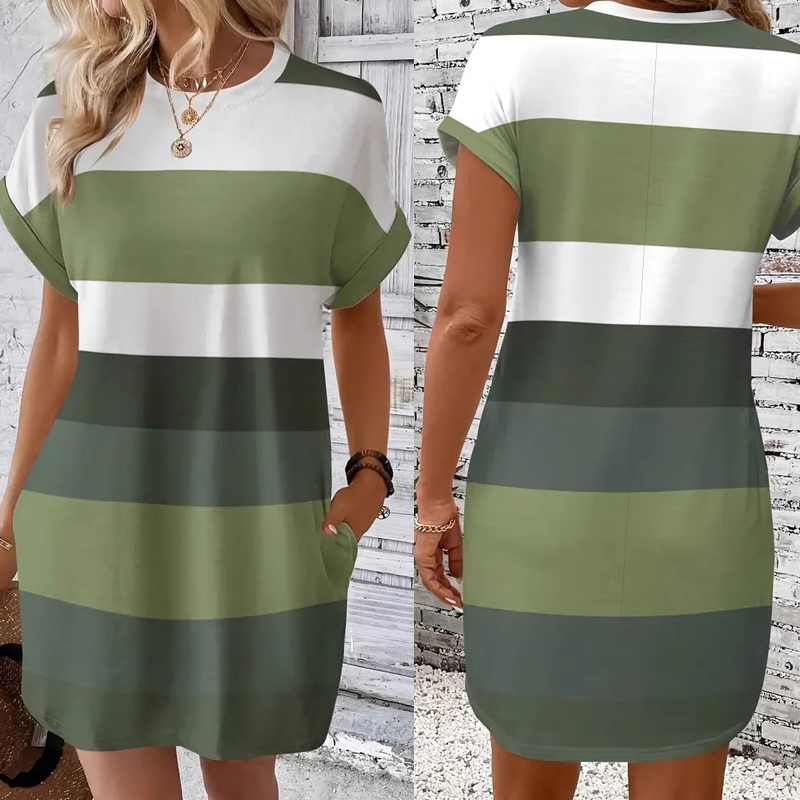 【S-4XL】✨Női alkalmi kerek nyakú ruha
