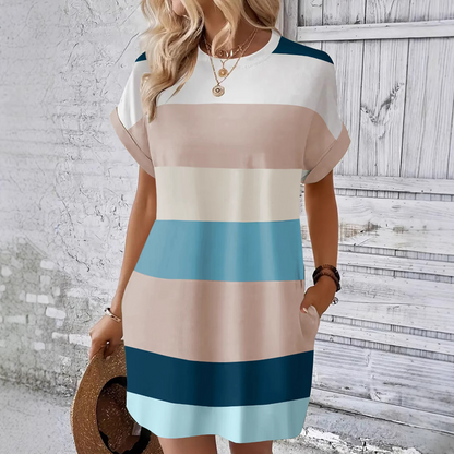【S-4XL】✨Női alkalmi kerek nyakú ruha