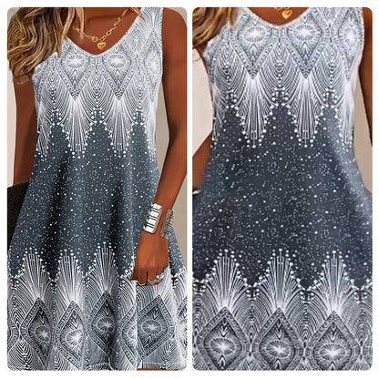 [S-3XL]👗Divatos alkalmi etnikai stílusú ujjatlan ruha🎊