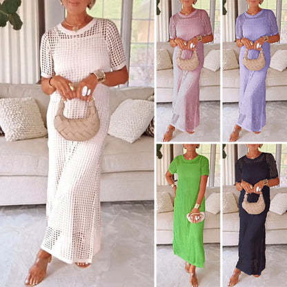 💖 UTOLSÓ NAPI PROMÓCIÓ - 50% KEDVEZMÉNY 💖Női alkalmi üreges maxi ruha szett